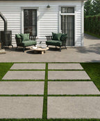 Coem Modica Stone Grigio Chiaro gresX2 20mm outdoor porcelain paving, laid installation
