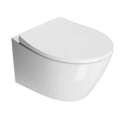 GSI Modo 52/F Wall Hung WC Pan With Swirlflush 520 x 370mm  & Soft Close Seat
