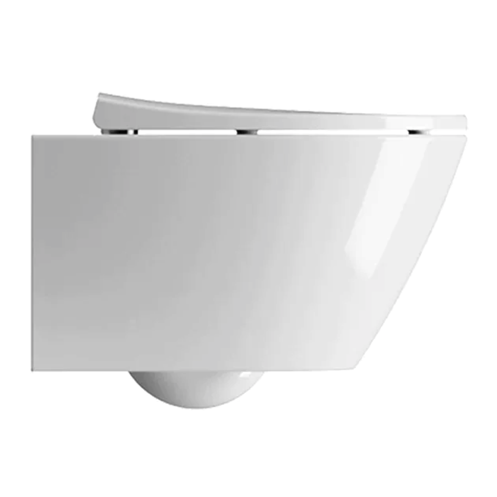 GSI Modo 52/F Wall Hung WC Pan With Swirlflush 520 x 370mm  & Soft Close Seat