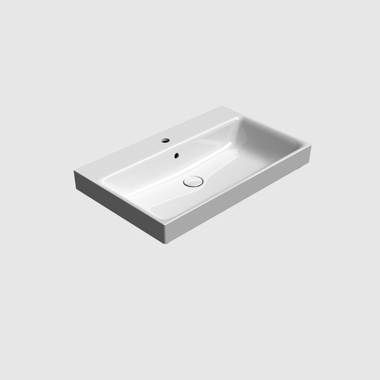 GSI Nubes X 80 x 50 Single Wall Mounted Basin ( Gloss White )