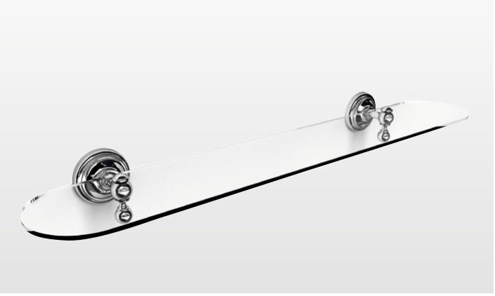 Origins Living Albany Glass Shelf in Chrome