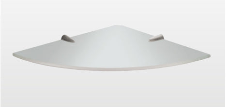 Origins Living Artemis Corner Glass Shelf in Chrome