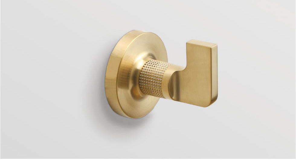 Origins Living Baxter Hook in Brushed Brass