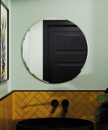 Origins Living Belvoir Mirror in a bathroom setting