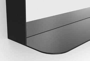 Origins Living City Mirror with Shelf in Matt Black