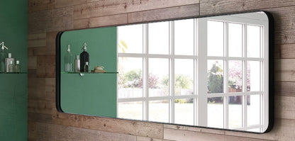 Origins Living City Rectangular Mirror in a bathroom setting