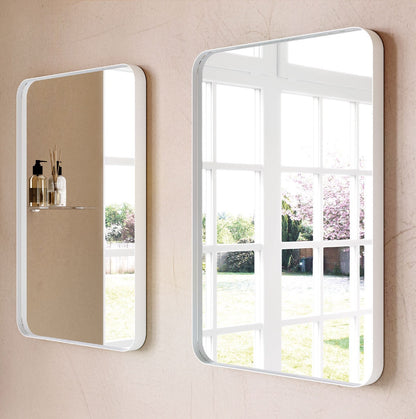 Origins Living City Rectangular Mirror in a bathroom setting