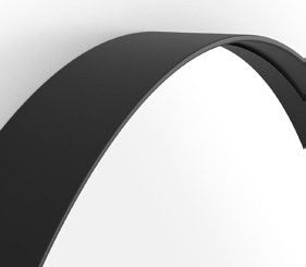 Origins Living City Round Mirror in Matt Black
