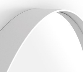 Origins Living City Round Mirror in Matt White
