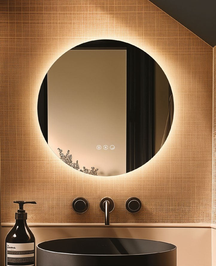 Origins Living Claris Round LED Mirror detail