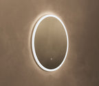 Origins Living Cleo Round LED Mirror in a bathroom setting