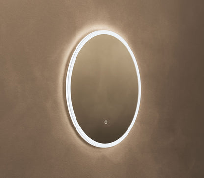 Origins Living Cleo Round LED Mirror in a bathroom setting