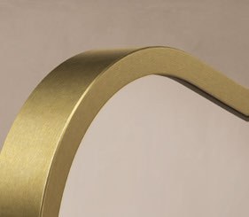 Origins Living Delphine Curve 60 Mirror in Brushed Brass