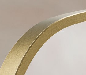 Origins Living Delphine Overmantel Arch 120 Mirror in Brushed Brass