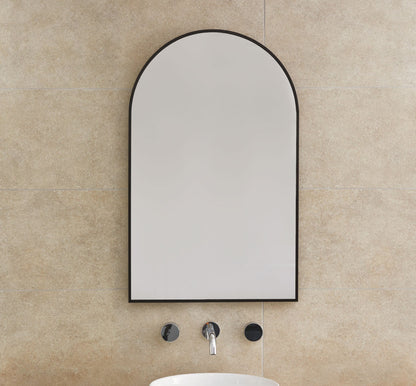 Origins Living Docklands Arch Mirror in a bathroom setting