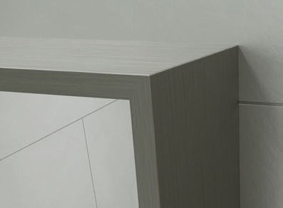 Origins Living Docklands Inclusive Angled Mirror in Brushed Stainless Steel