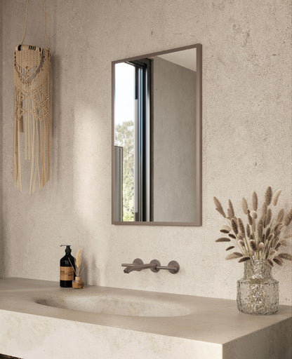 Origins Living Docklands Rectangular Mirror in a bathroom setting