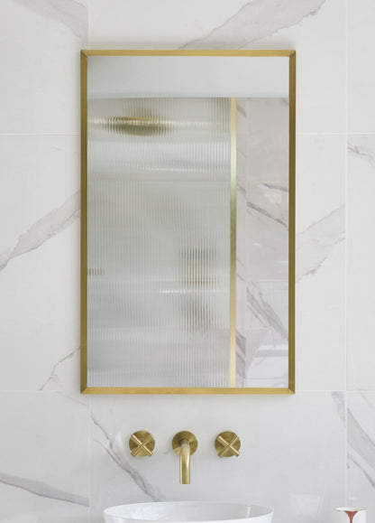 Origins Living Docklands Rectangular Mirror in a bathroom setting
