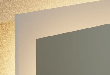 Origins Living Edison Rectangular LED Mirror shown at Warm White 3000K