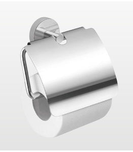 Origins Living Eros Toilet Roll Holder with Flap in Chrome