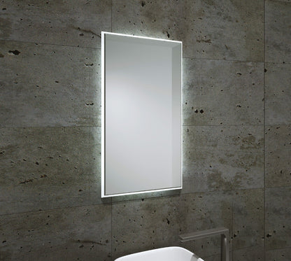 Origins Living Fractal LED Mirror in a bathroom setting