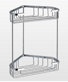 Origins Living Gedy Double Corner Basket in Chrome