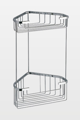 Origins Living Gedy Double Corner Deep Basket in Chrome