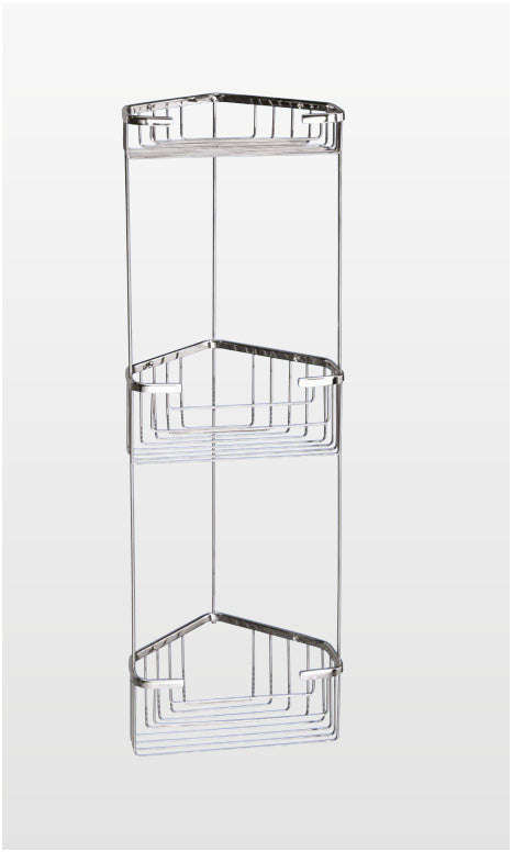 Origins Living Gedy Triple Corner Basket in Chrome