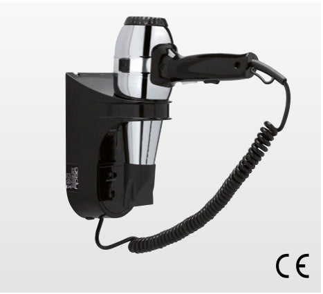 Origins Living Grecale Hair Dryer with Shaver Socket in Matt Black / Chrome