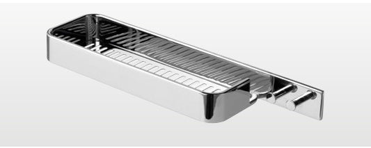 Origins Living Il Giglio Rectangular Shower Basket with Hooks in Chrome