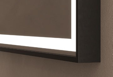 Origins Living Lomax Light Overmantel Arch LED Mirror in Brushed Black