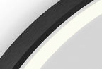 Origins Living Lomax Light Round LED Mirror in Brushed Black