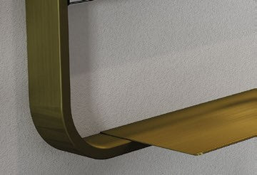 Origins Living Ludgate Mirror with Shelf in Brushed Brass