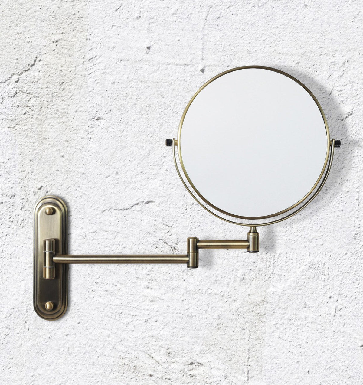 Origins Living Mason Reversible Magnifying Wall Mirror in a bathroom setting