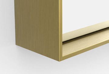 Origins Living Newington Rectangular Mirror in Brushed Brass