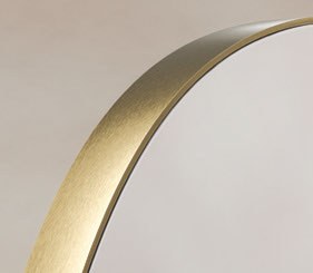 Origins Living Oslo Barrel Mirror in Brushed Brass