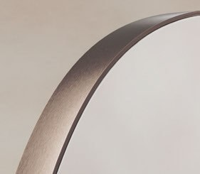 Origins Living Oslo Barrel Mirror in Brushed Bronze