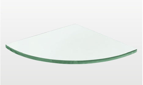 Origins Living Pier Corner Glass Shelf in Clear
