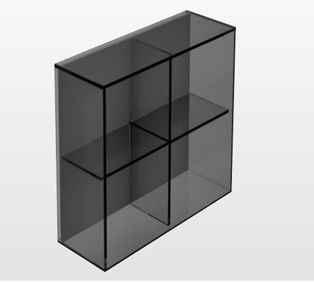 Origins Living Pier Glass 4 Box Shelf Square in Matt Black