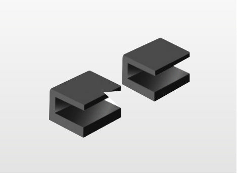 Origins Living Pier Shelf Brackets x2 in Matt Black