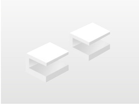 Origins Living Pier Shelf Brackets x2 in Matt White
