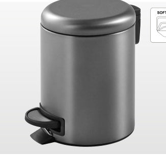 Origins Living Potty Pedal Bin 5L in Gunmetal