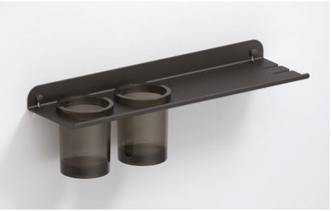 Origins Living Quick Shelf with Double Large Tumbler in Matt Black