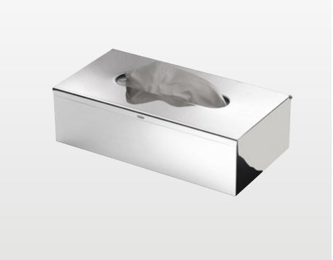 Origins Living Rectangular Tissue Box in Polished Stainless Steel