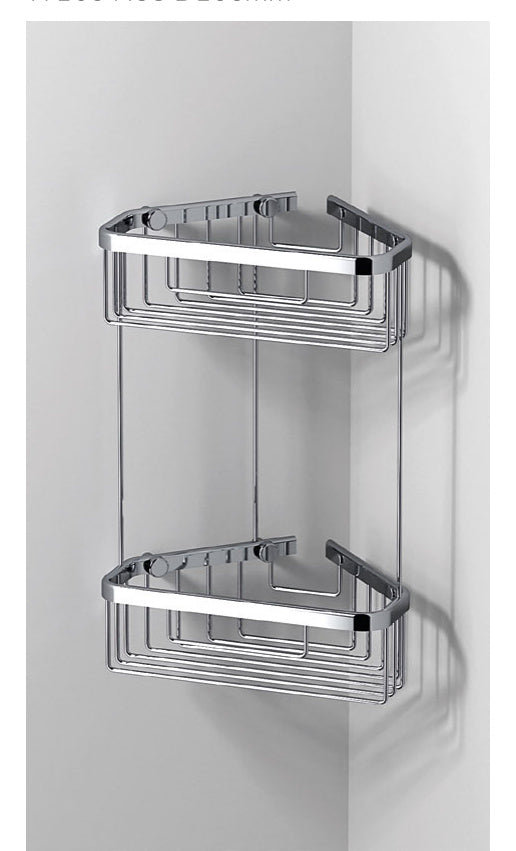 Origins Living Sonia Double Corner Shower Basket in Chrome