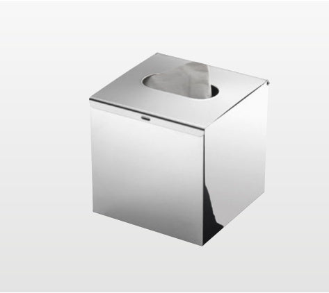 Origins Living Square Tissue Box in Polished Stainless Steel