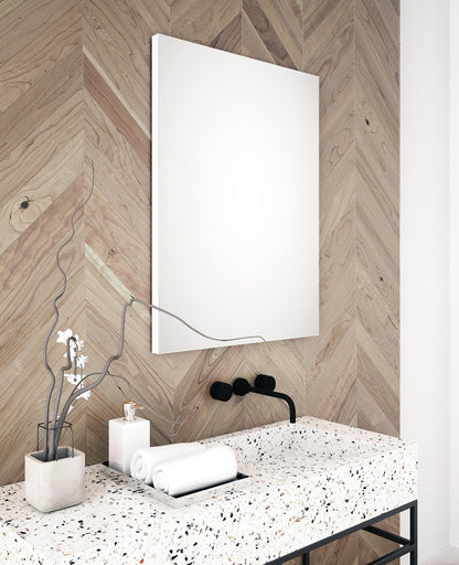 Origins Living Tate Rectangular Mirror in a bathroom setting