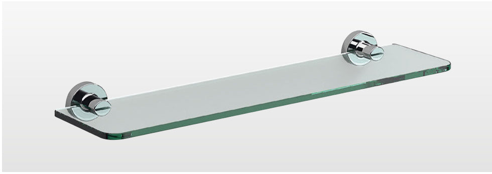 Origins Living Tecno Project Glass Shelf in Chrome