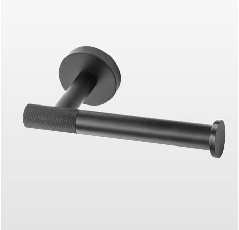 Origins Living Turner Open Toilet Roll Holder in Matt Black