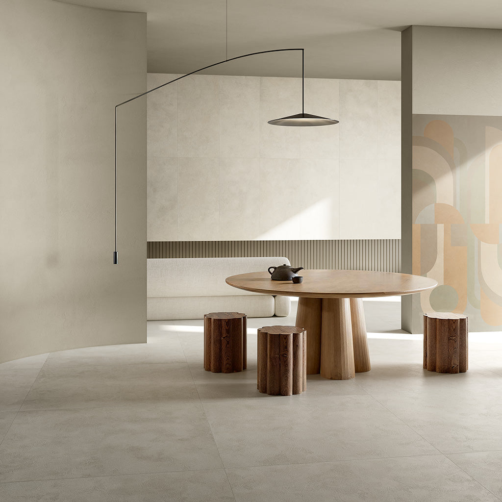 Fioranese Fusion Plaster Cement with Chalk kitchen lifestyle